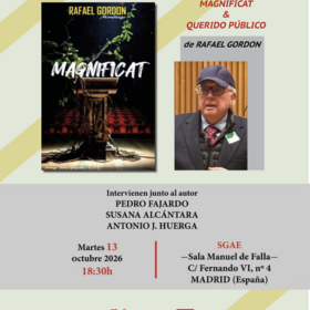 13 de Octubre, Presentación del libro «Magnificant» de Rafael Gordon