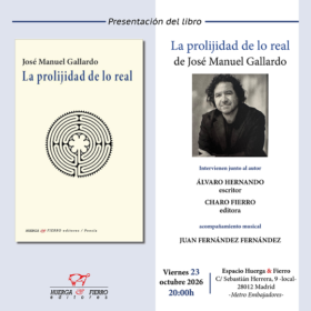 23 de Octubre, Presentación del libro «La prolijidad de lo real» de José Manuel Gallardo